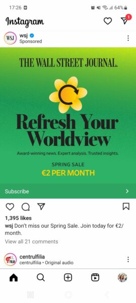 instagram image ad in-feed