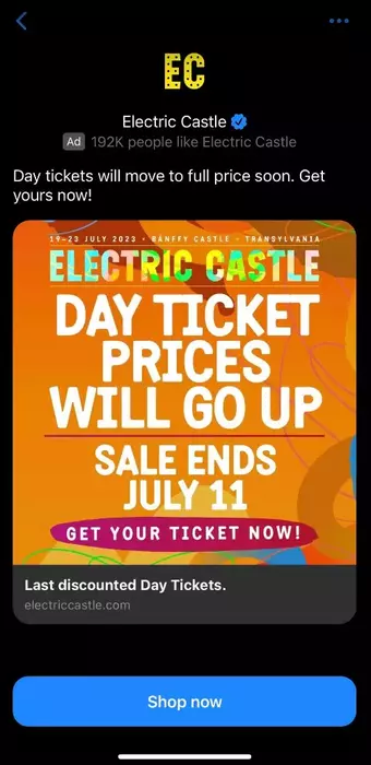 Messenger ad Electric Castle